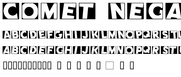 Comet Negative font